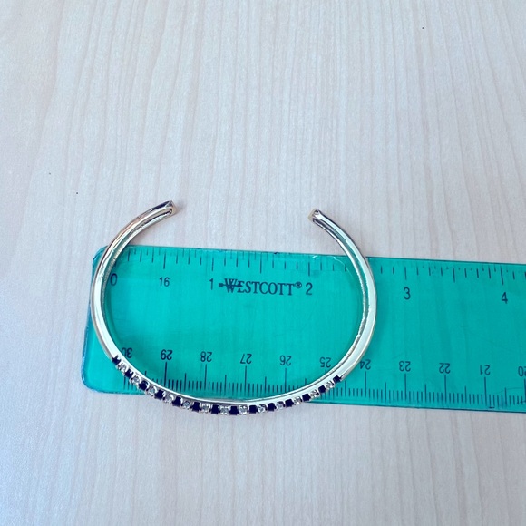 Crystals & Black Enamel Cuff Bangle Bracelet *NEW* - Picture 4 of 5